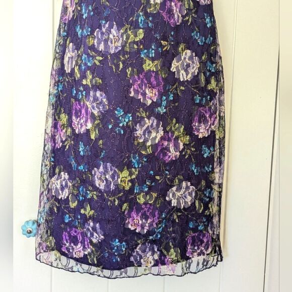 VTG Necessary Objects 90sY2K Mesh Lace Feminine Fairycore Whimsigoth Dress S - Picture 3 of 8